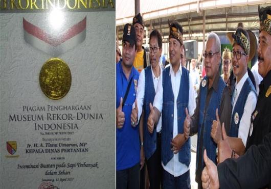 Direktur Jenderal Peternakan Dan Kesehatan Saksikan Pencatatan Rekor Muri Inseminasi Buatan (Ib) Serentak Upsus Siwab Kabupaten Bandung 